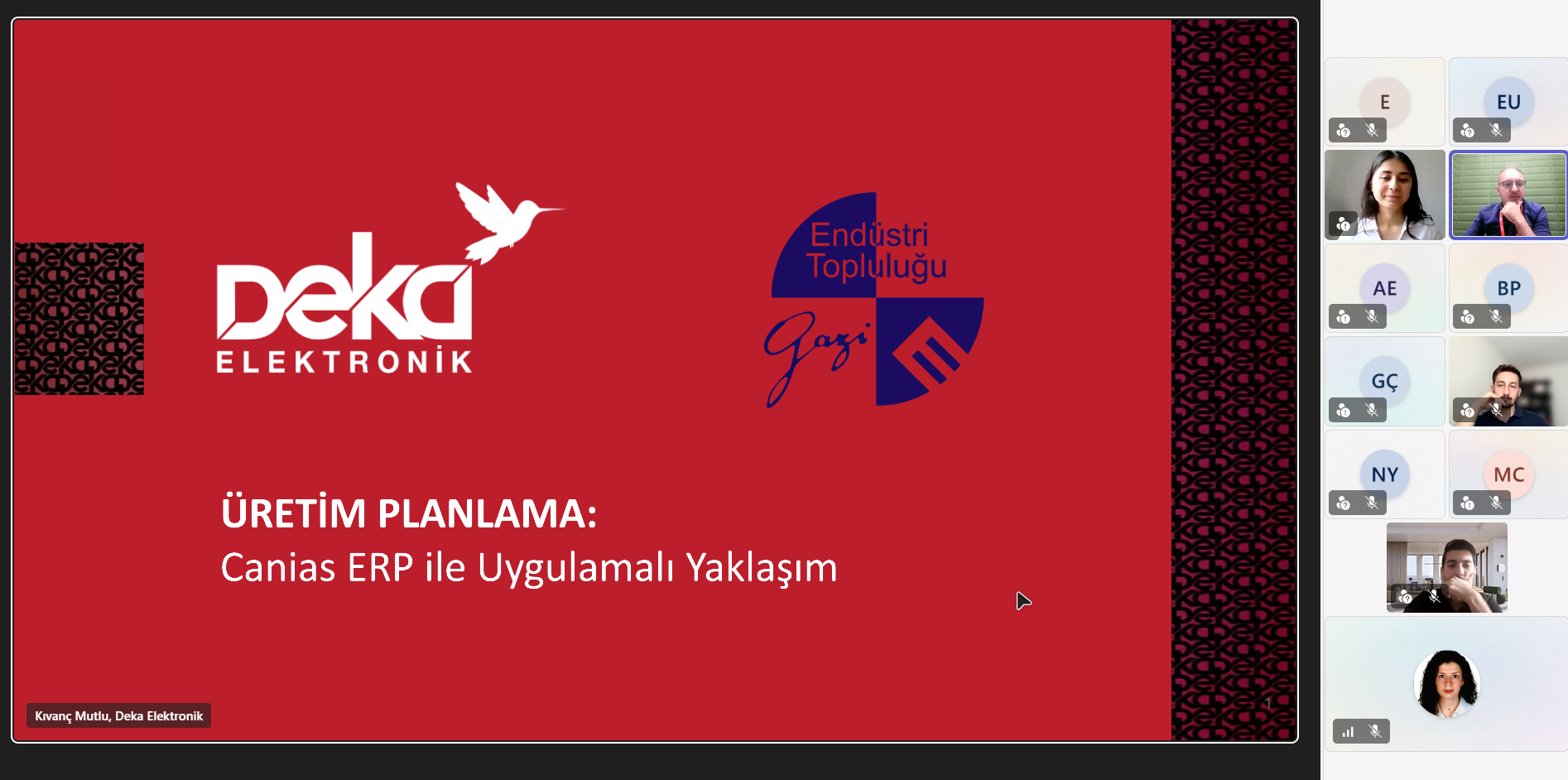 Gazi Endüstri Topluluğu ile Üretim Planlama Webinarı Gerçekleştirdik